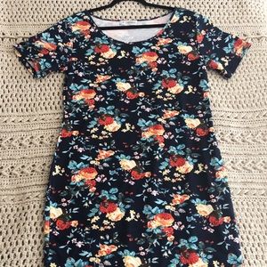 Stretchy Floral Midi Dress